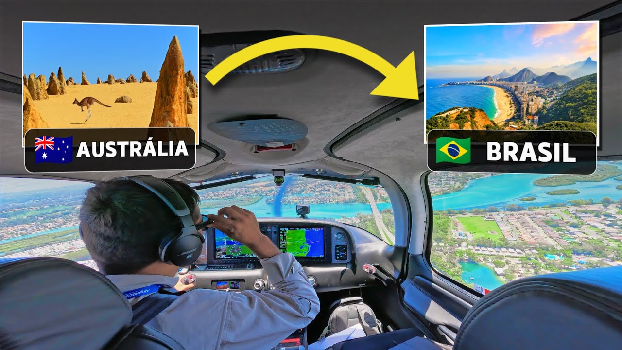 CRUZEI 5 CONTINENTES DE MONOMOTOR! Da Austrália ao Brasil!😱