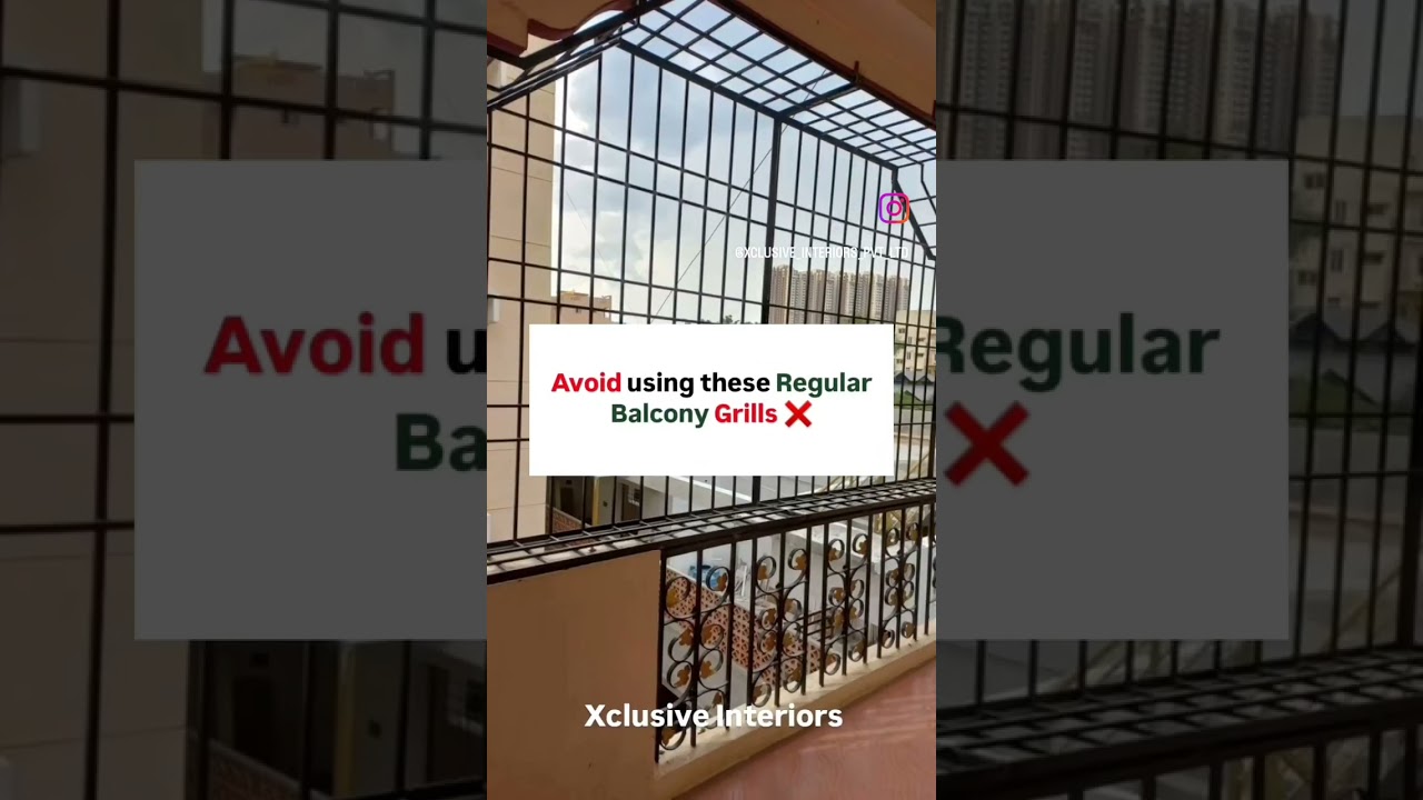 Try these invisible balcony grill ✅️ #balcony #grill
