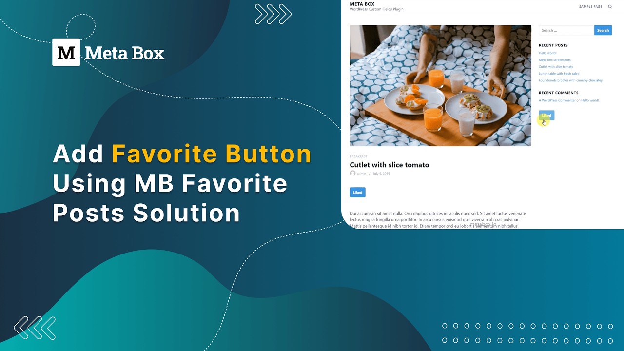 Add Favorite Button to WordPress Using MB Favorite Posts Solution | Meta Box Tutorial