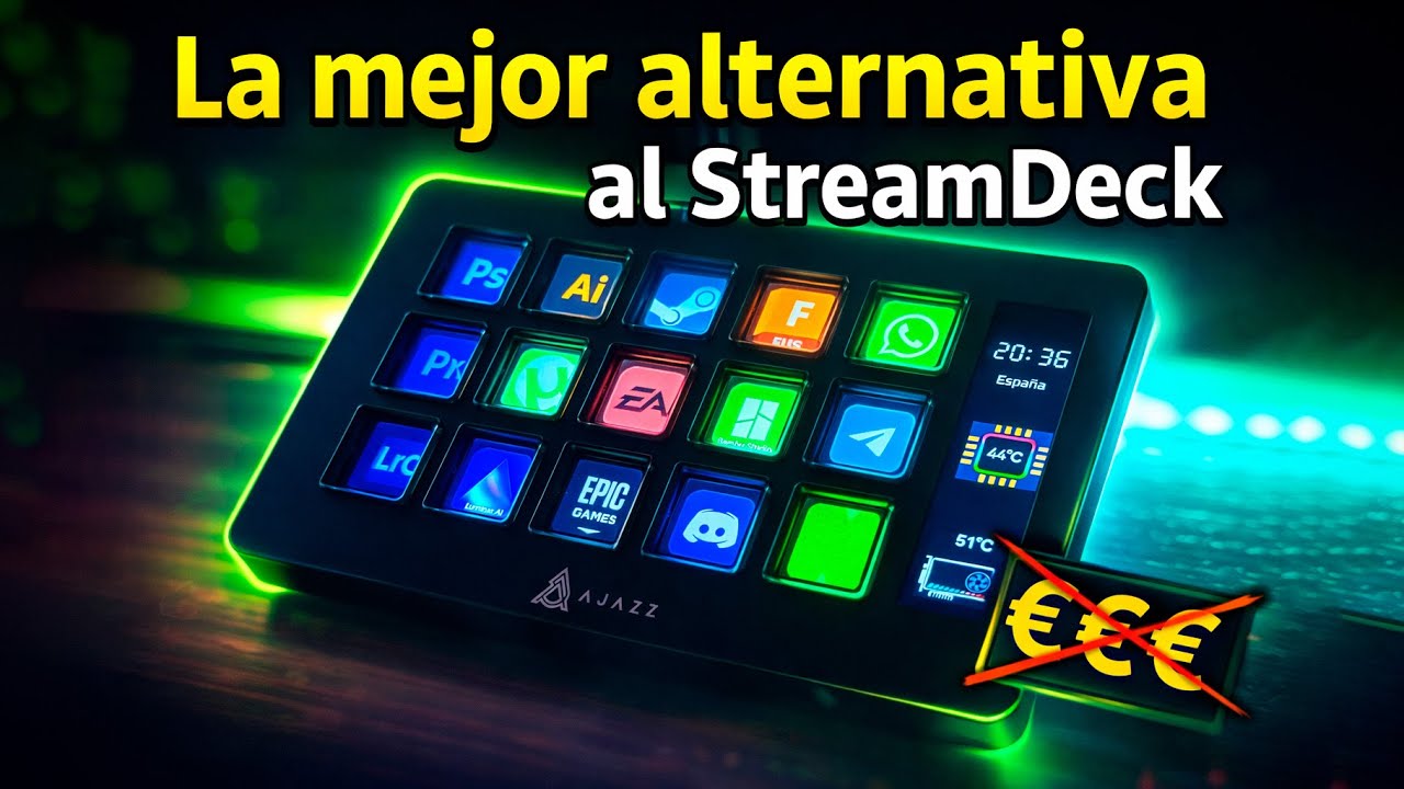 Panel de Control Ajazz AKP153E &ndash; Alternativa al Stream Deck - Es mucho mejor y mas barato