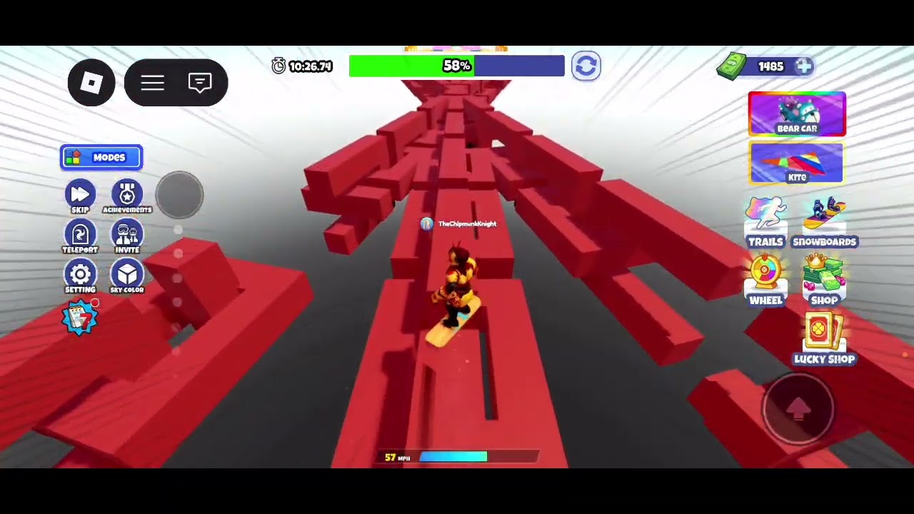 Snowboard obby (world 3) #Roblox