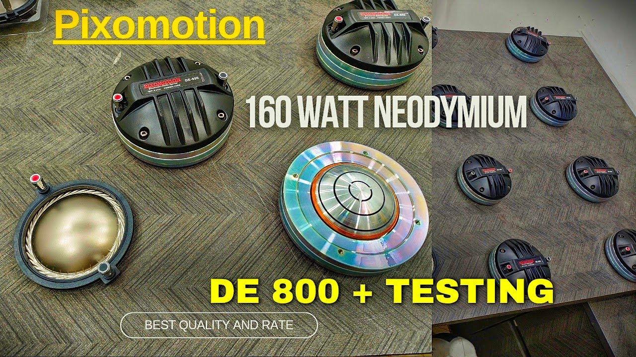 DE 800 Neodymium Hf Driver 160 watt & Diaphram By Pixomotion with sound Testing | Hf Driver