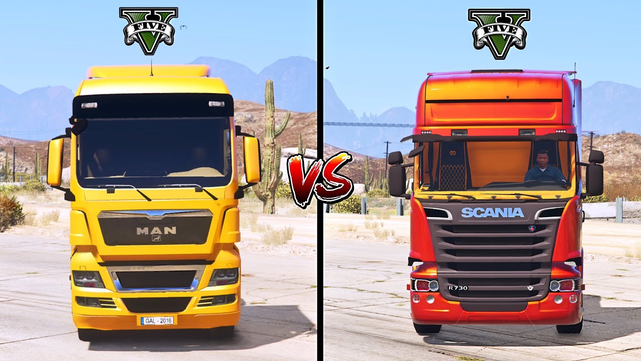 GTA 5 MAN TRUCK VS GTA 5 SCANIA TRUCK - WHICH IS BEST?