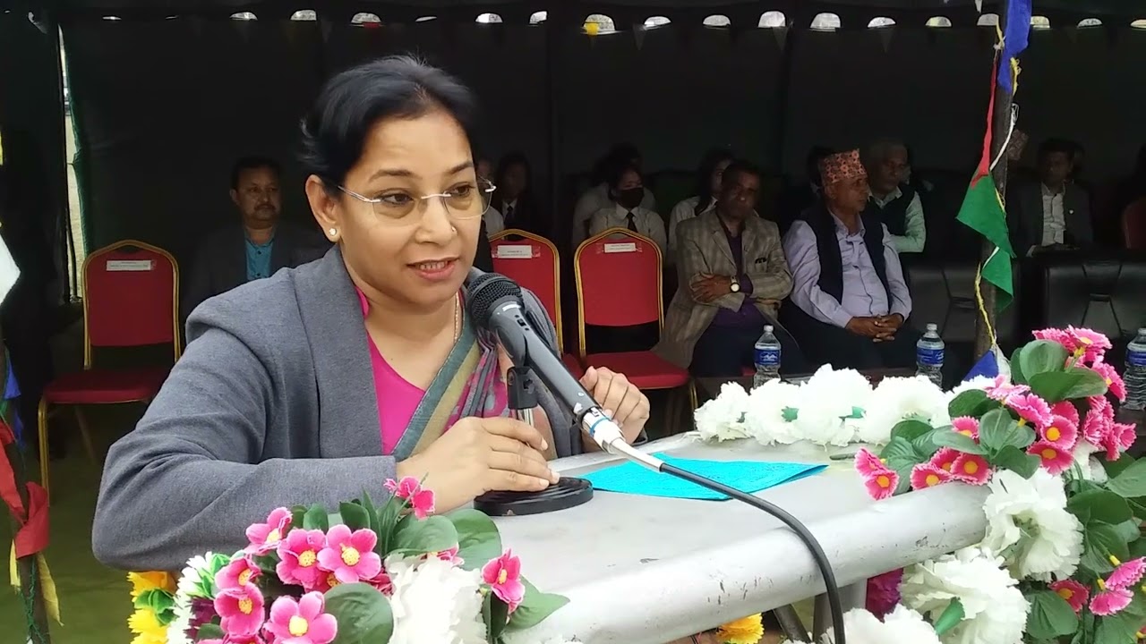 Bharatpur metropolitan mayor Renu Dahal's speech about disaster management @ chitwan