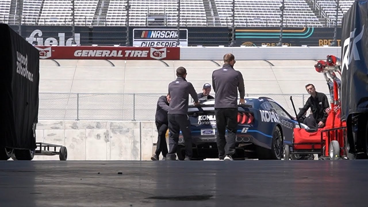Soothing sights and sounds for NASCAR fans: Unloading day at the track