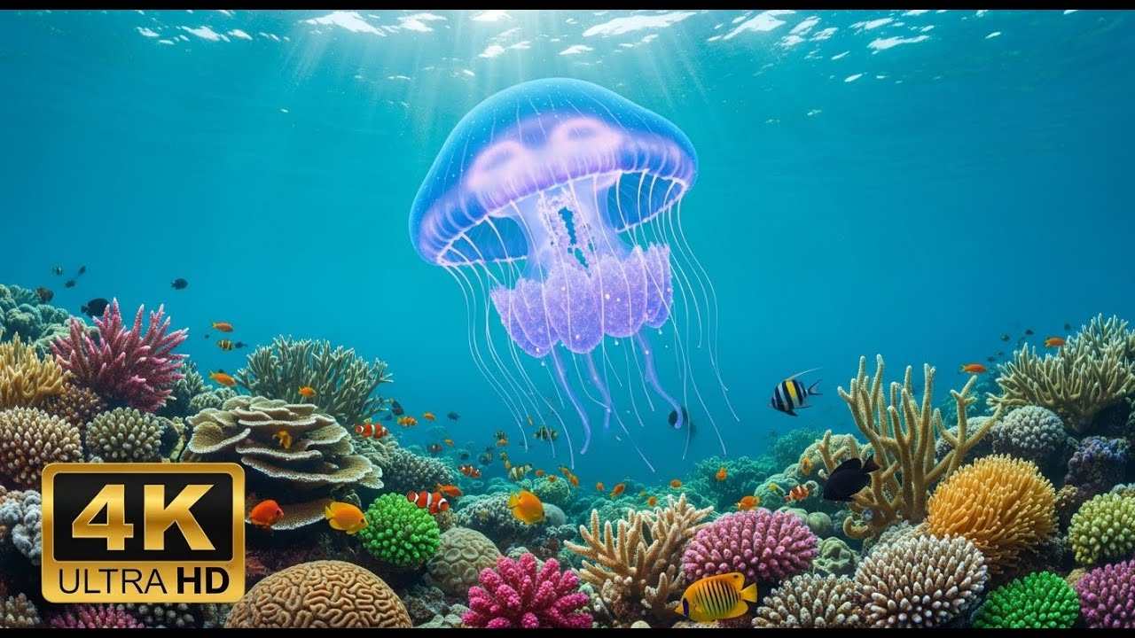 🐢 Ocean Life in 4K – Serene Aquarium View for Meditation, Yoga, and Sleep