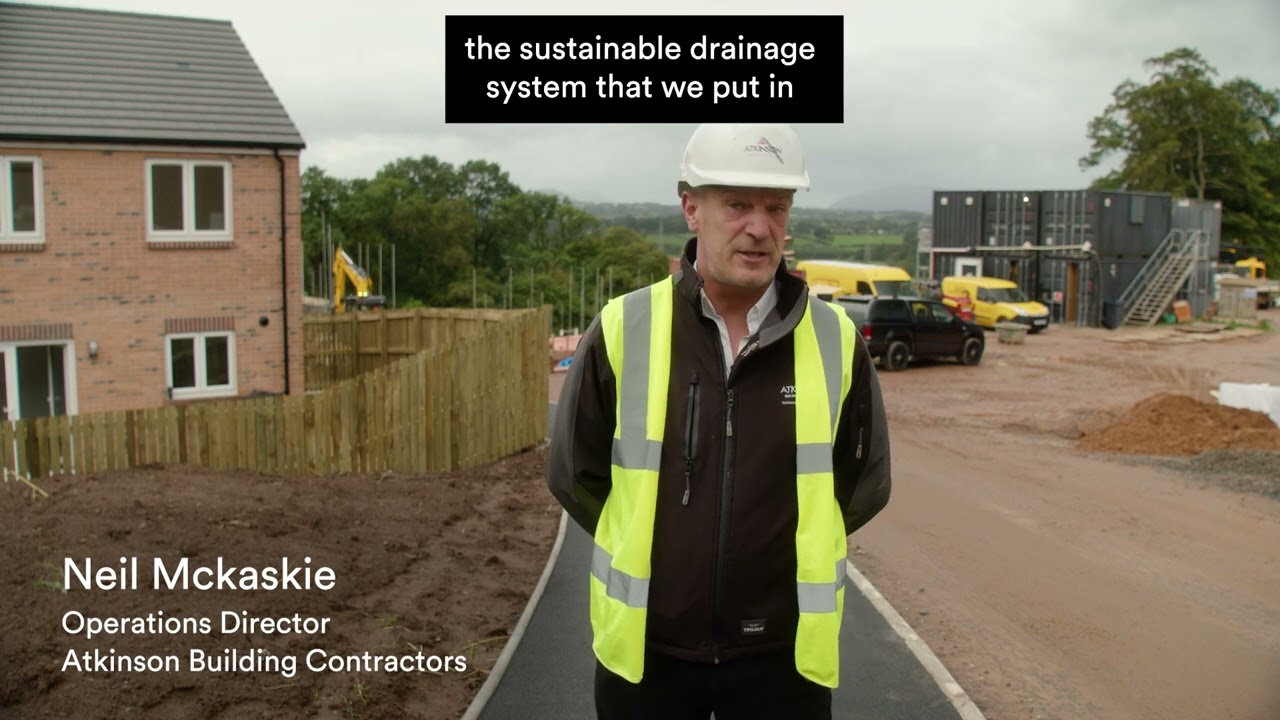 Building SuDS in Atkinson Building Contractors' new development in Penrith, Cumbria
