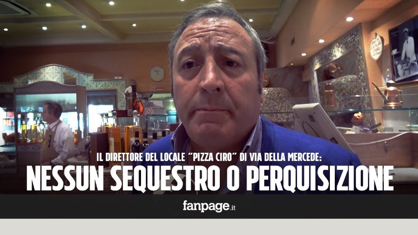 Operazione Pizza Ciro, la replica del direttore del ristorante: 