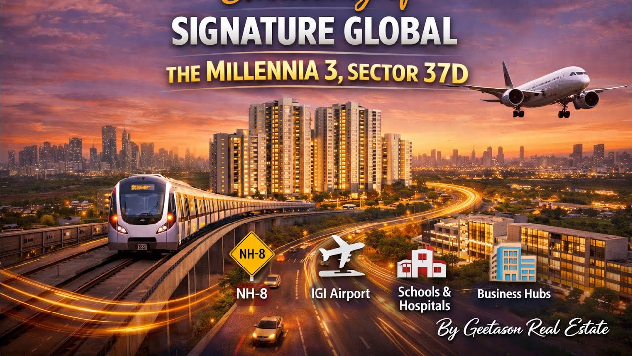 Connectivity of Signature Global the Millennia 3 || Sector 37D || Geetason Real Estate 