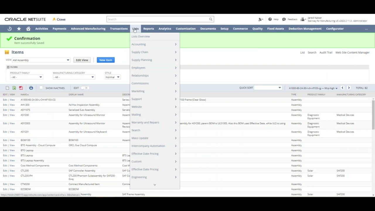 NetSuite MRP Setup