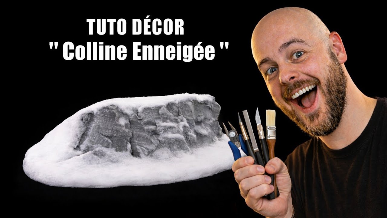 TUTO DECOR MODELISME: "COLLINE ENNEIGEE"