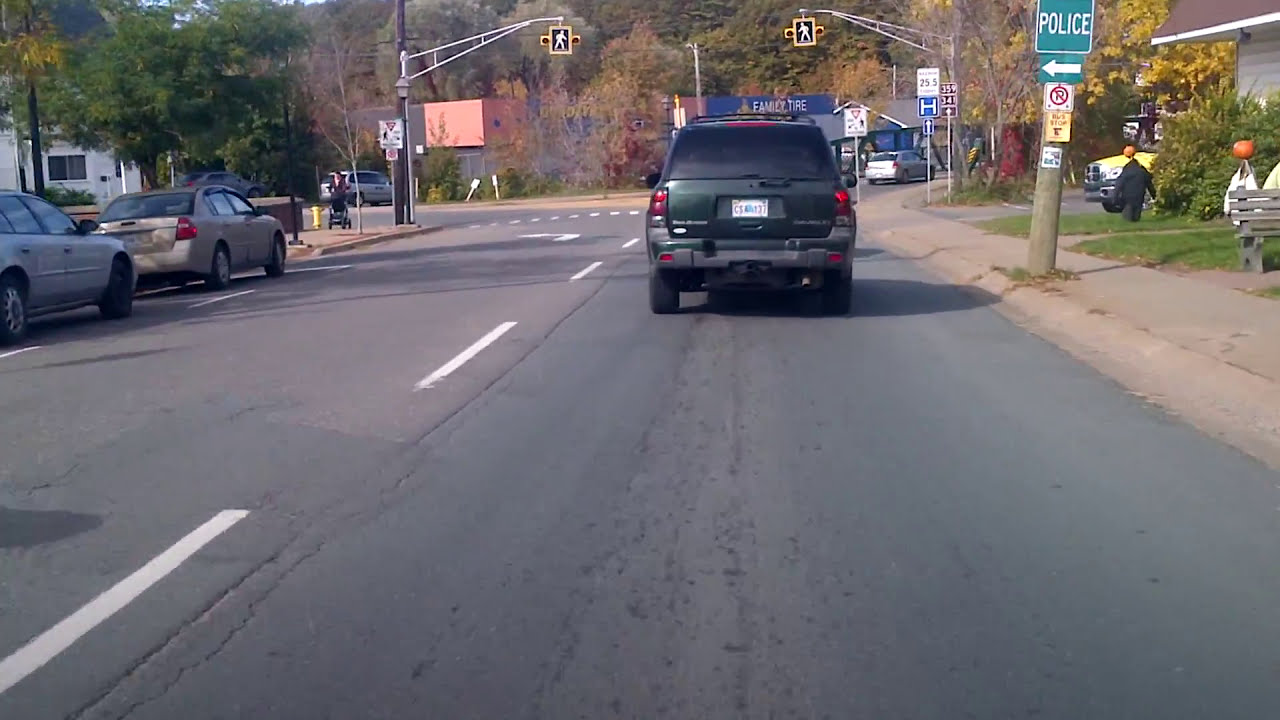 Driving in Kentville, N.S, Canada