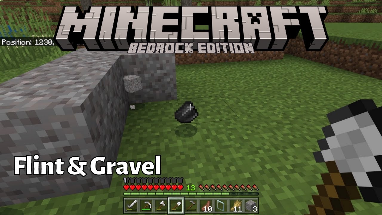 Flint & Gravel: How To Use Them In Minecraft Bedrock (MCPE/Xbox/PS5/Nintendo/Windows10)