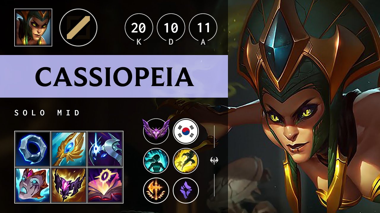 Cassiopeia Mid vs Ahri: Triple Kill, Dominating - KR Master Patch 14.23