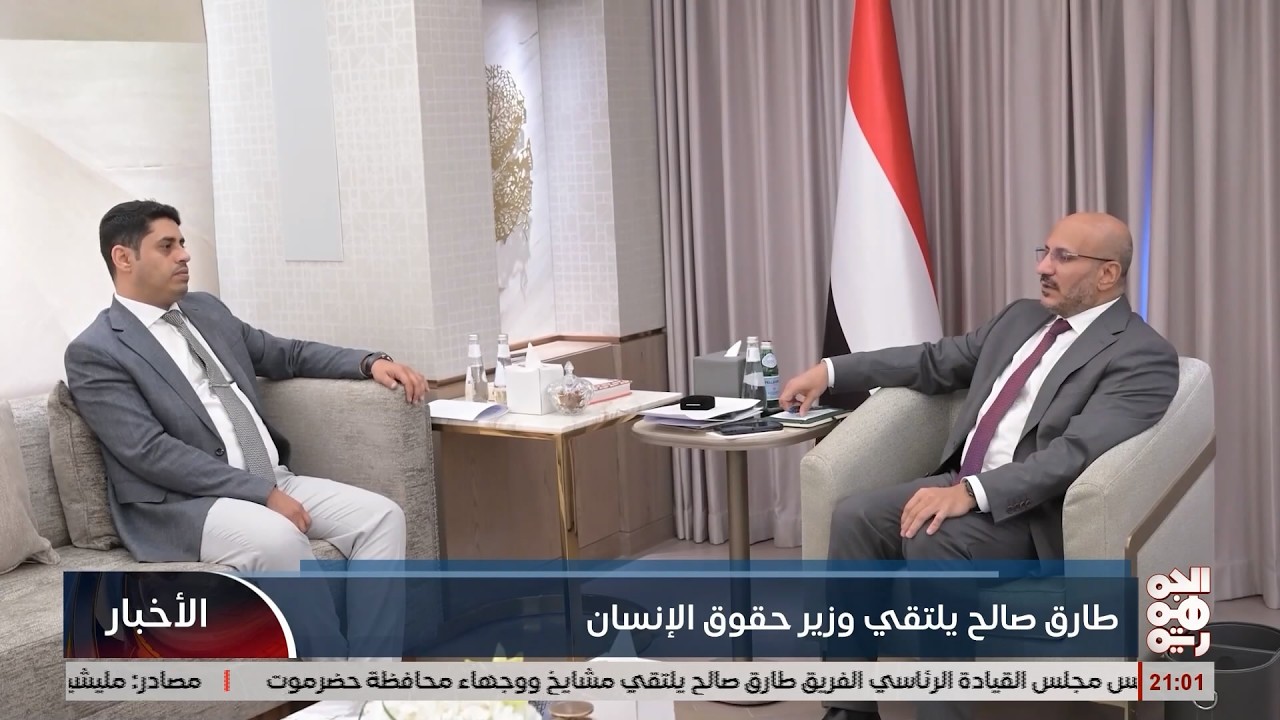 طارق صالح يلتقي وزير حقوق الاتسان