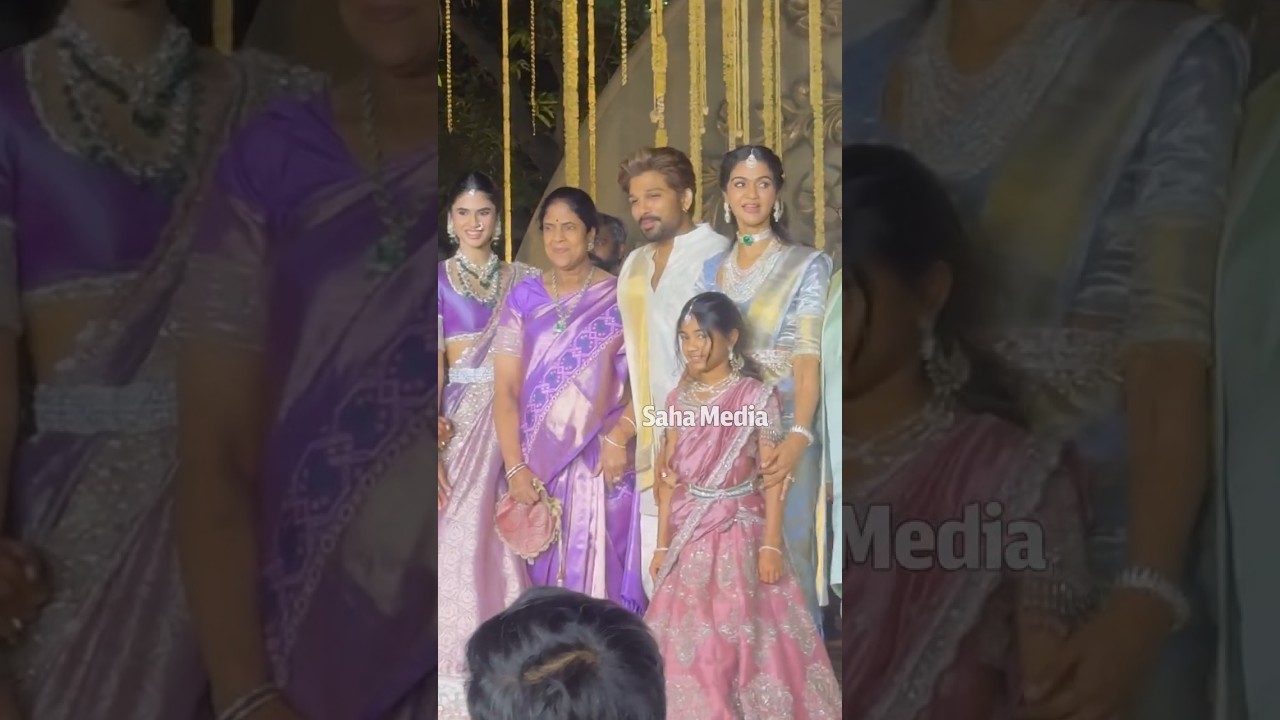 Allu Arjun's Panchakattu look at his younger brother's wedding | Allu Sirish & Nayanika's Wedding