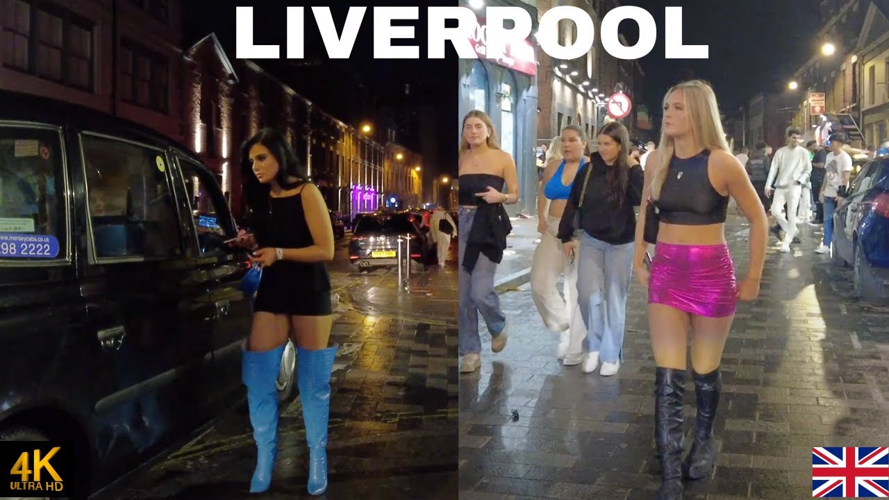 LIVERPOOL CITY ENGLAND NIGHTLIFE WALK TOUR