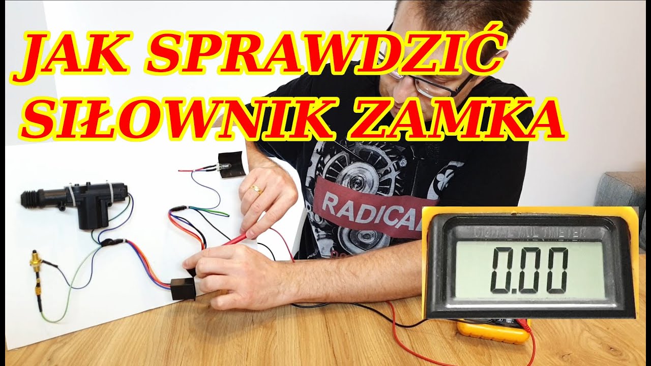 Jak sprawdzić siłownik zamka centralnego przy użyciu miernika lub pr&oacute;bnika napięcia.