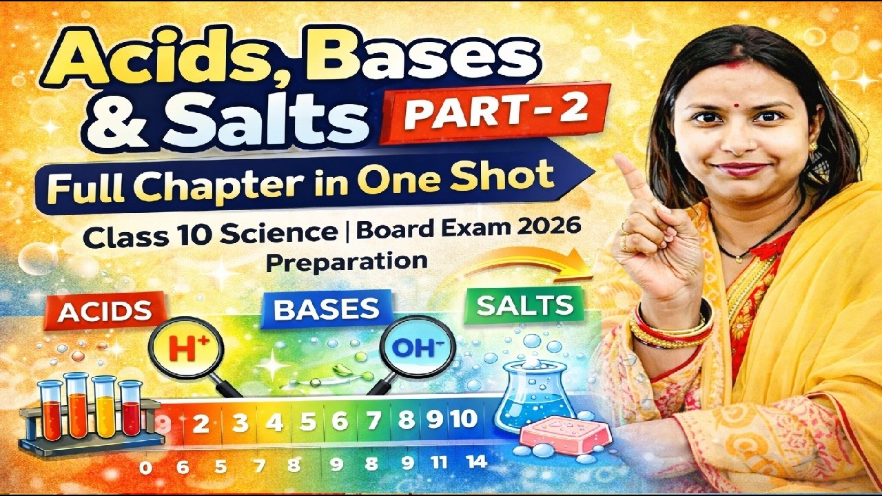 Acids, Bases & Salts Full Chapter in One Shot  Class 10 Science  Board Exam 2026 Preparation