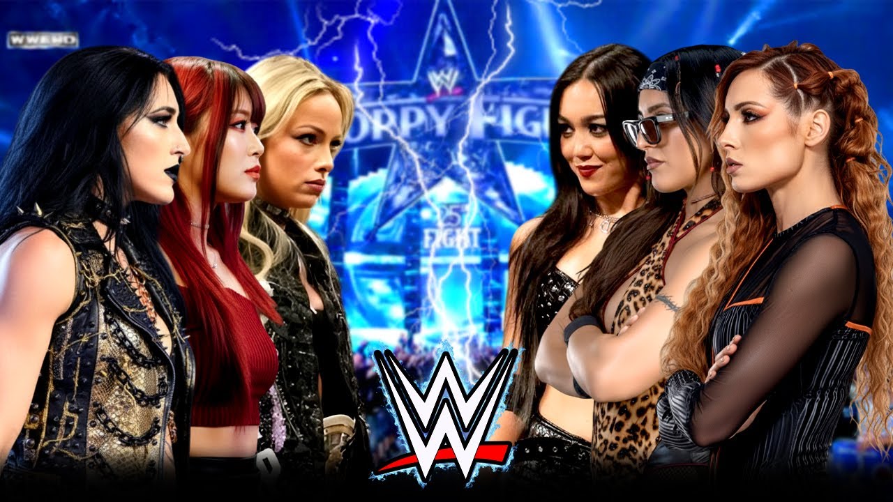 WWE Full Match Rhea Ripley Ronda Iyo Sky & Liv Morgan vs Becky Lynch Roxanne & Raquel Feb-04-2026