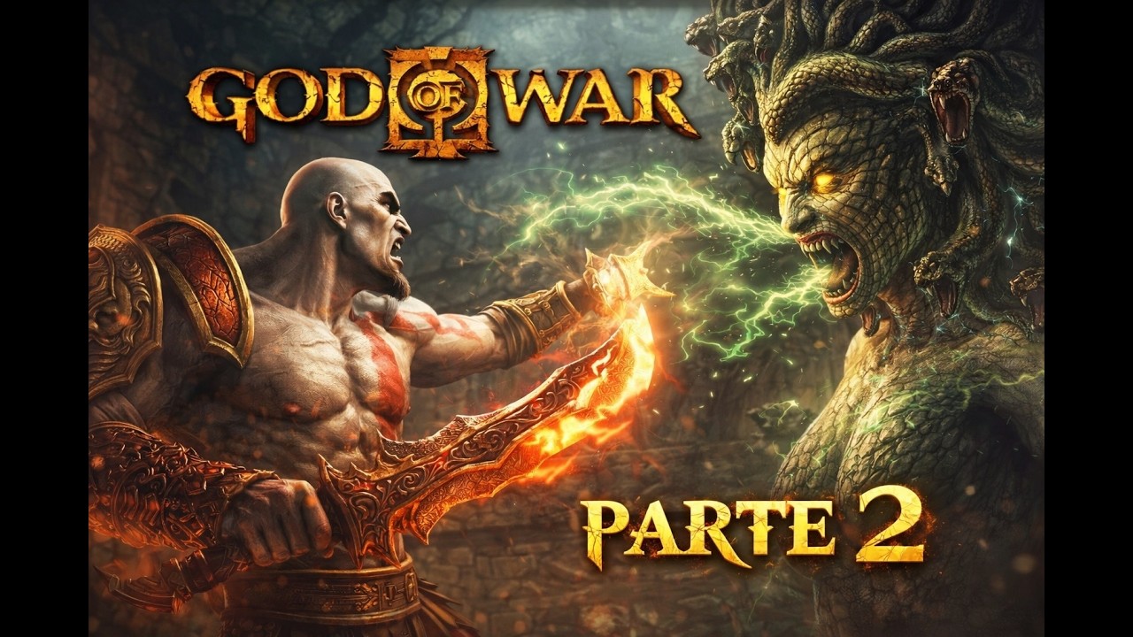 GOD OF WAR PARTE 2 – A Fúria de Kratos Contra a Medusa!