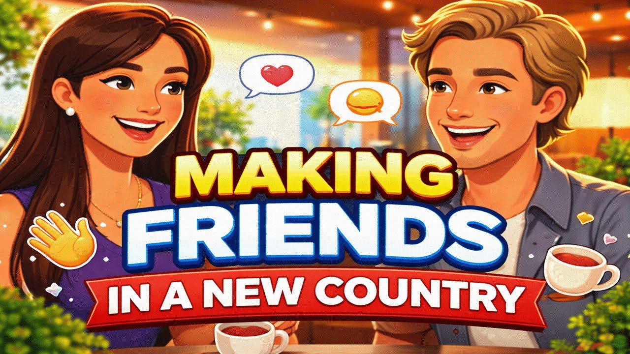 Making Friends in a New Country |  Easy English Conversation for Beginners