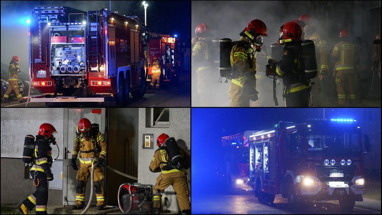 Pożar piwnicy przy ul. Ludowej w Pile