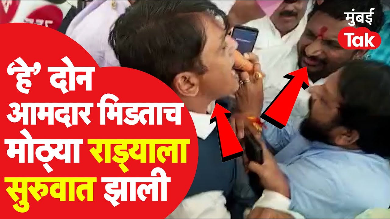 Vidhan Bhavan मध्ये तुफान राडा, Amol Mitkari vs Mahesh Shinde भिडले, Rohit Pawar यांची मध्यस्थी