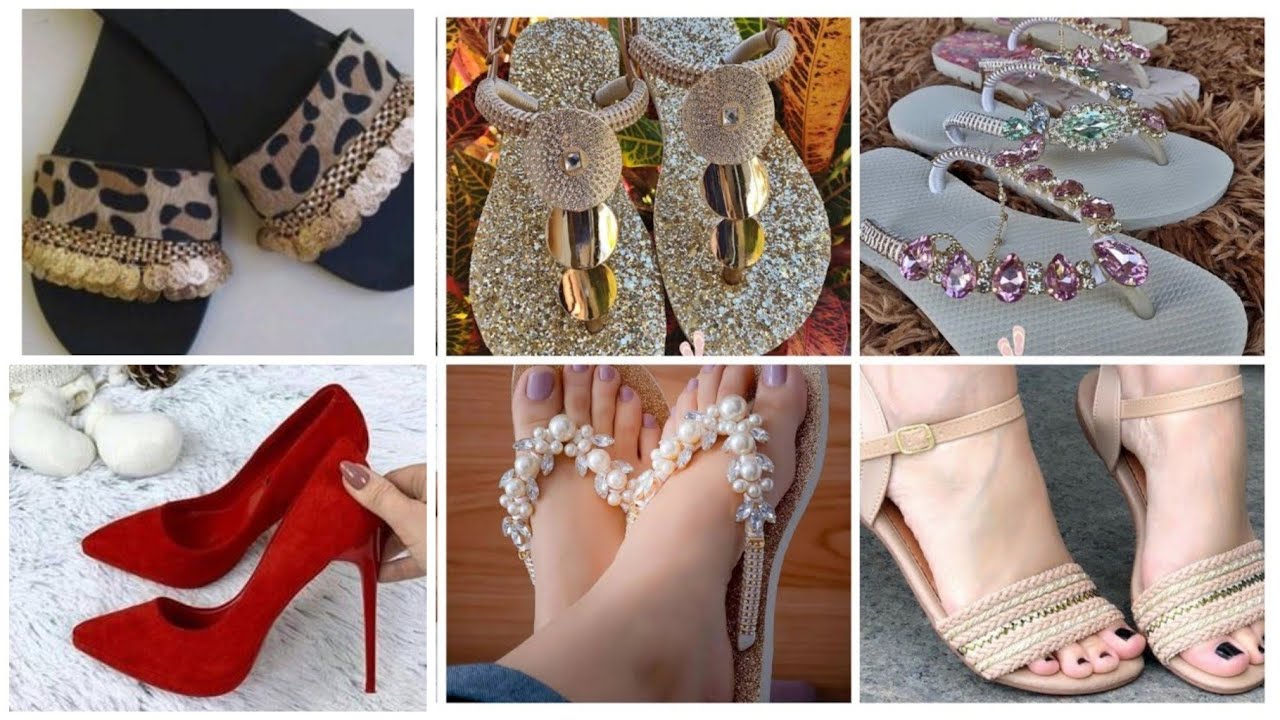 افكار ✨تجديد احذية او صناديل باشياء بسيطة جدا personnalisé des sandales#tengs personnalisé