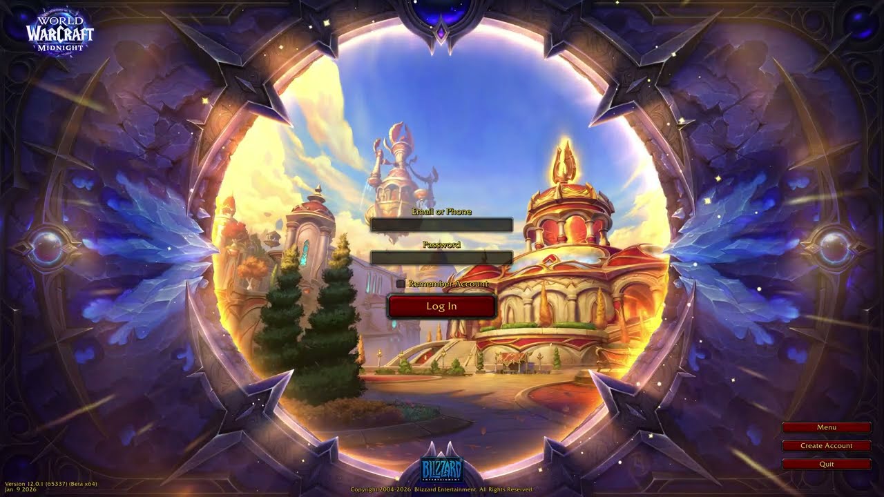 New Midnight Official Login Screen - Music & Animation | World of Warcraft 12.0