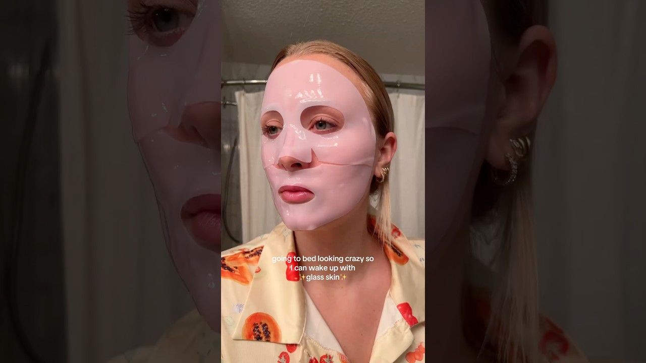 using the medicube collagen mask! #skincare #shortvideo #shorts