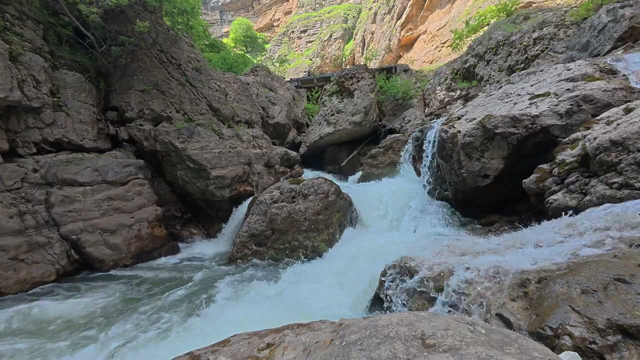 The Sound of a Stormy Stream Among Rocky Mountains: Sounds of Nature. Original sound and video4K