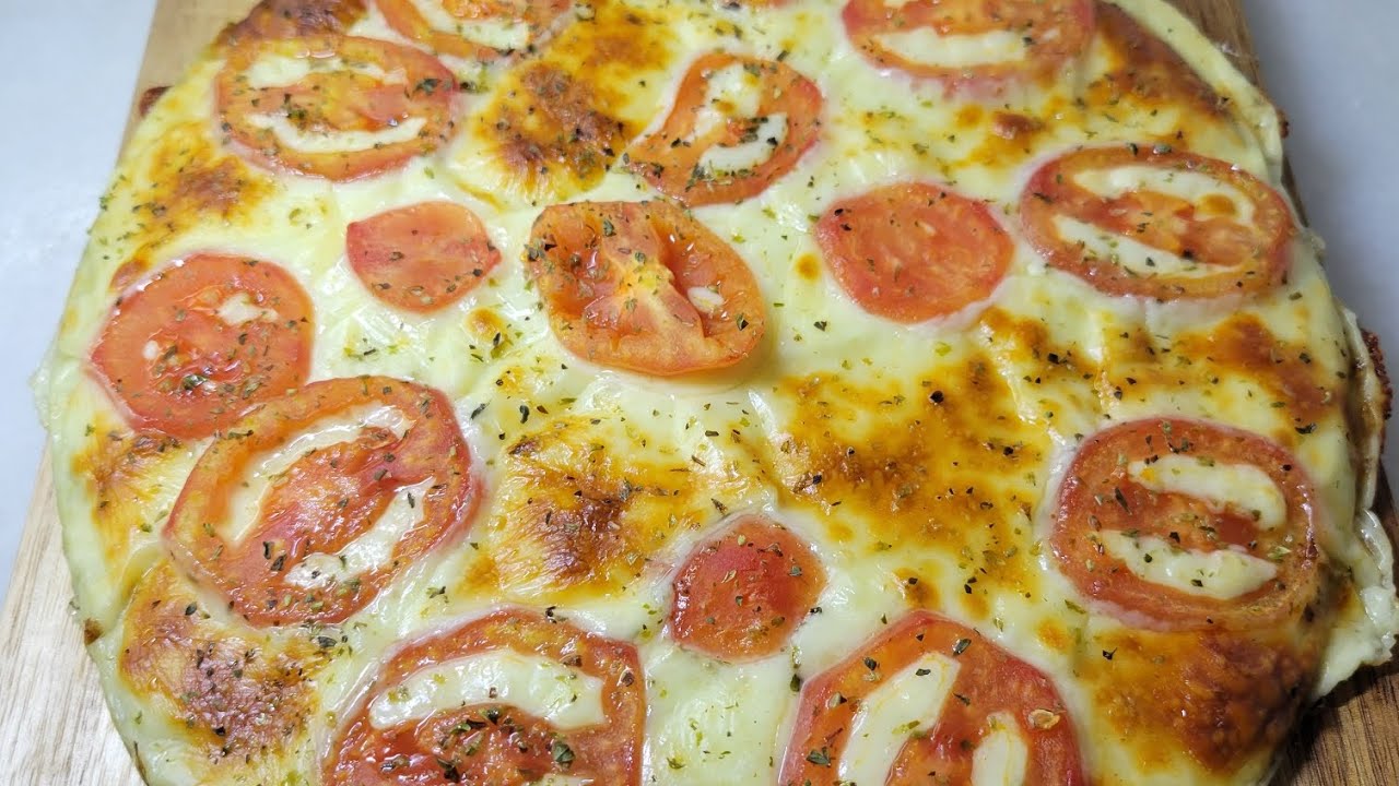 Pizza de Brocoli y pollo.