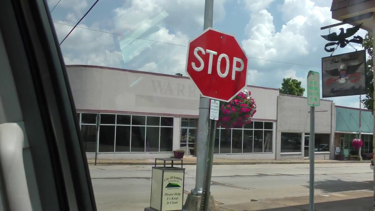 driving through Ironton, Missouri on July 27, 2015