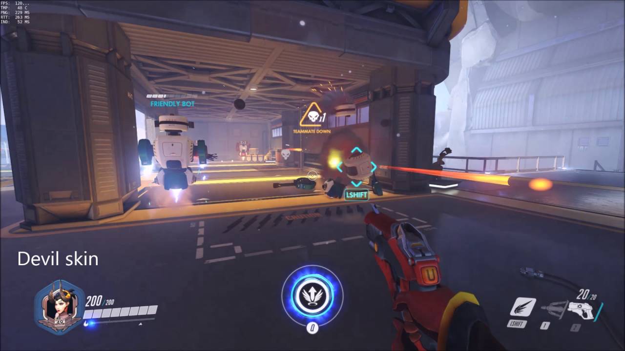 Difference of Mercy's voice line between her normal and Devil skin