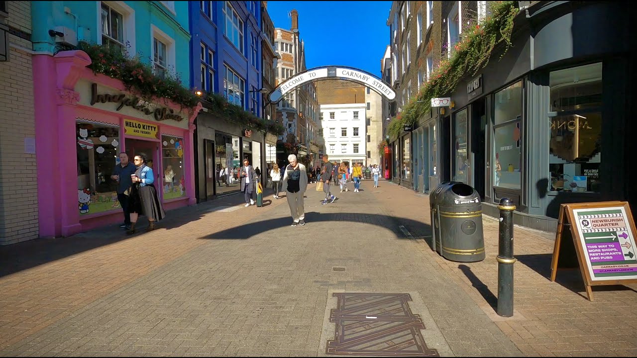 Central London Walk 🌞 | Soho, Carnaby Street, Regent Street | 4K | 2021