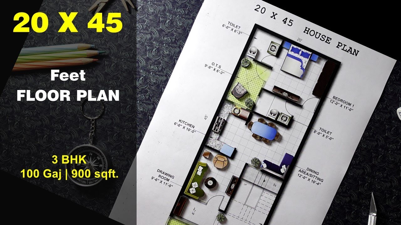 20x45 Floor Plan | Daily House Plans || DV Studio