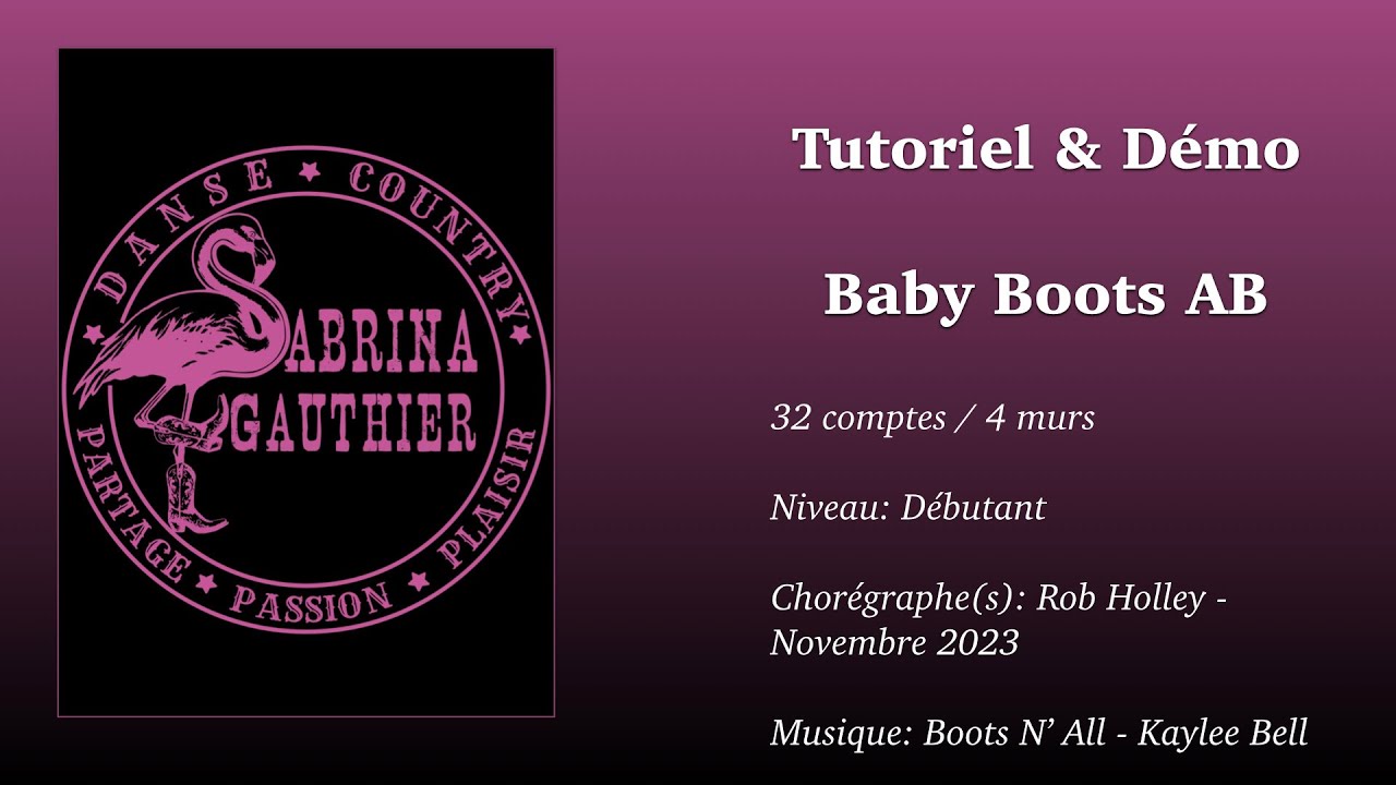 Tutoriel & Démo Baby Boots AB - Danse Country Sabrina Gauthier