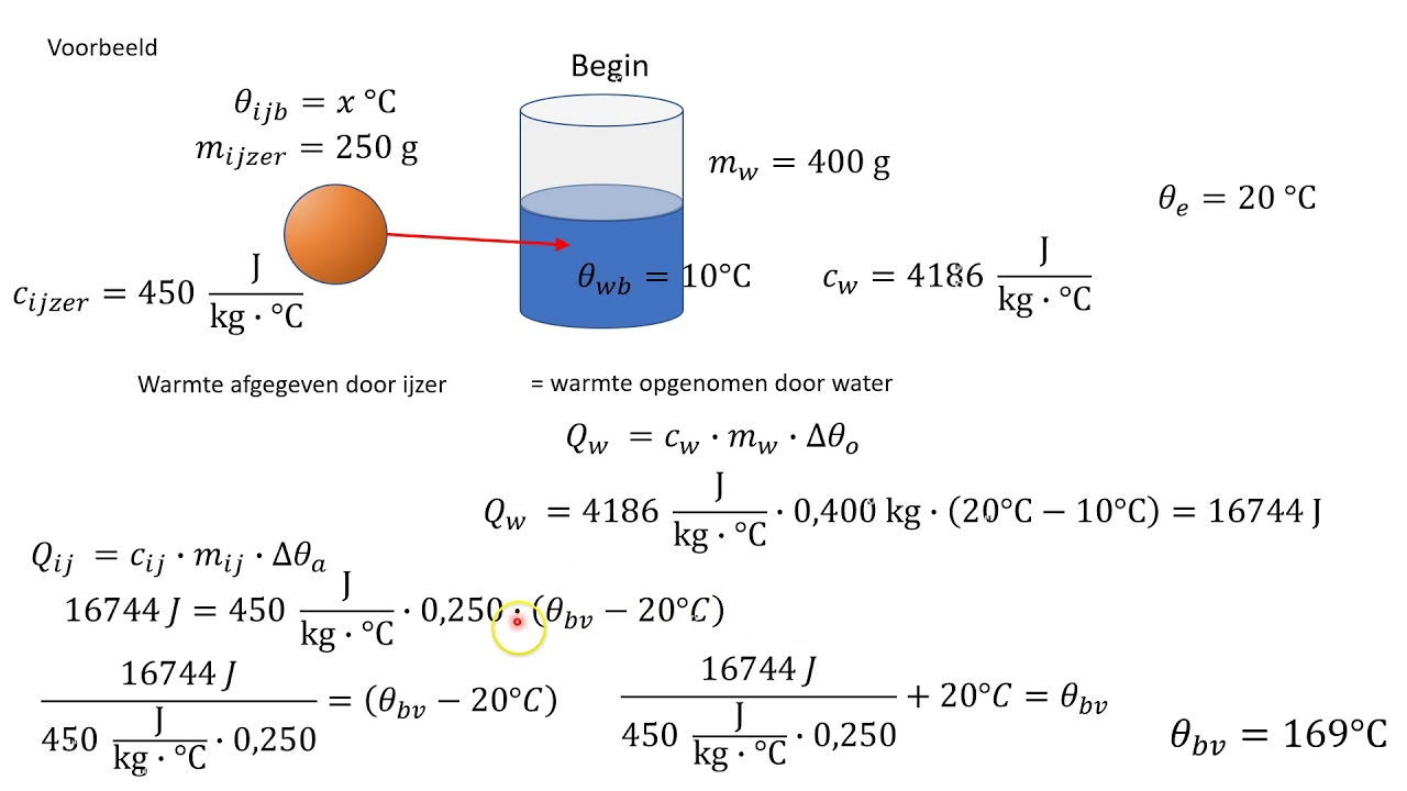 Oefeningen warmtecapaciteit oplossen