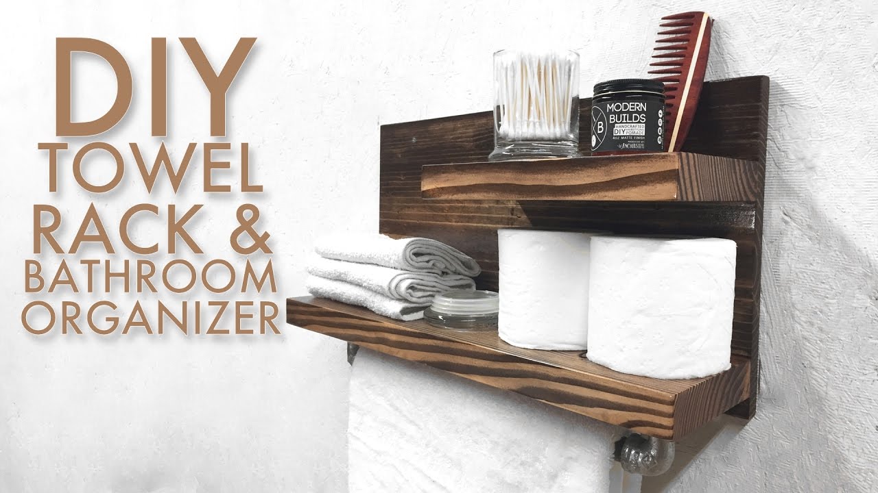 DIY Towel Rack & Bathroom Organizer | Modern Builds | EP. 51