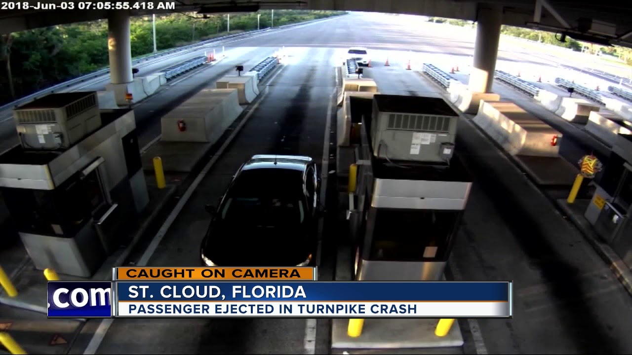 Video shows passenger ejected in turnpike crash