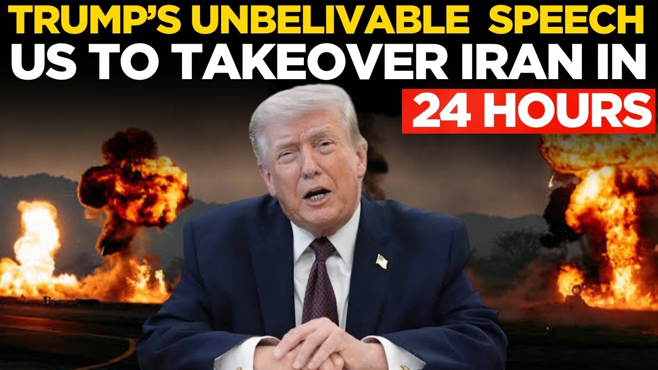 TRUMP LIVE: US to Take Over Iran in 24 Hours? Trump&rsquo;s Shocking Speech goes viral | World News LIVE
