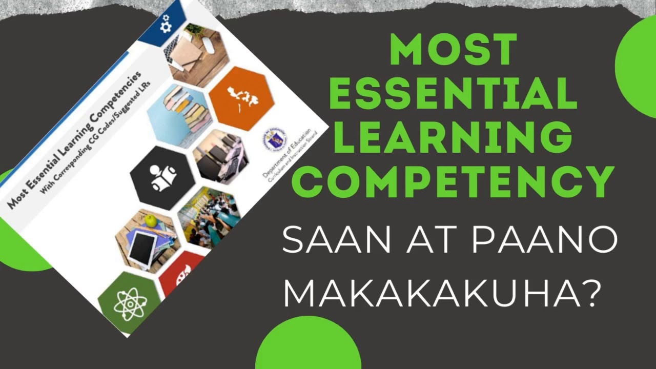 MELCS - MOST ESSENTIAL LEARNING COMPETENCIES SAAN AT PAANO MAKAKAKUHA