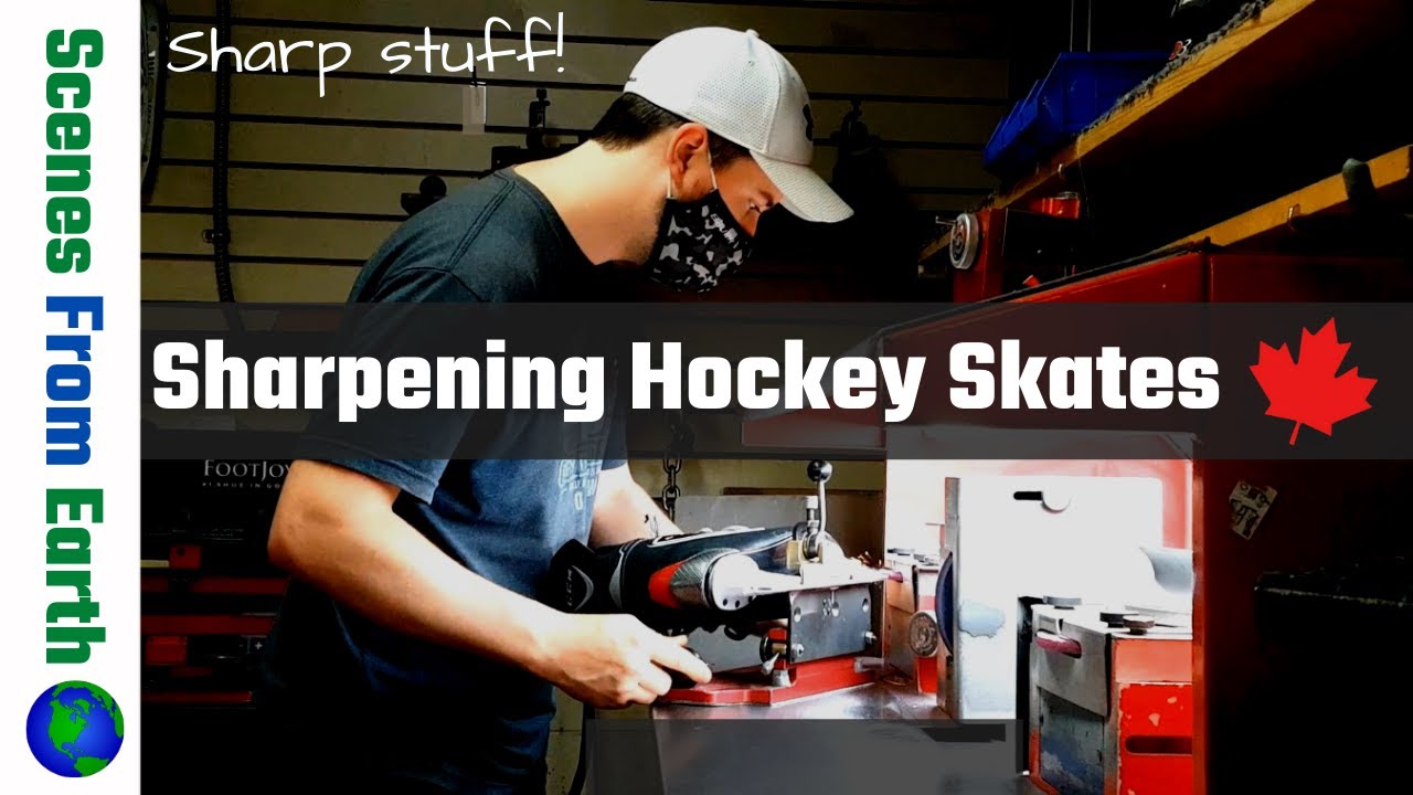 Canada: Sharpening Hockey Skates Up Close