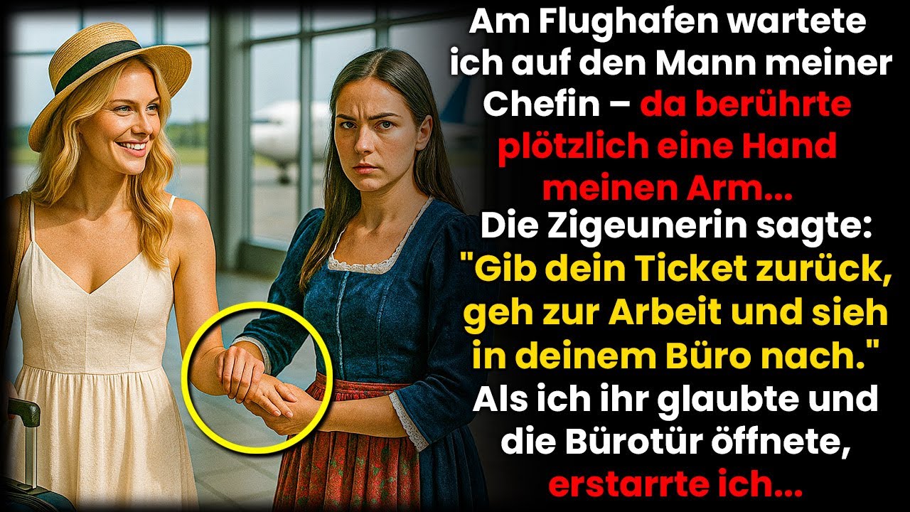 Am Flughafen wartete ich auf den Mann meiner Chefin – da berührte plötzlich eine Hand meinen Arm…