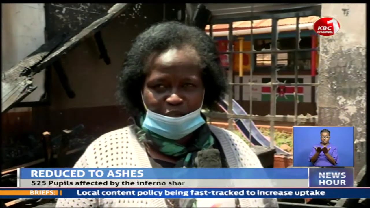 Learning paralyzed at RirutaPrimary school in Dagoretti after an inferno razed down seven classrooms