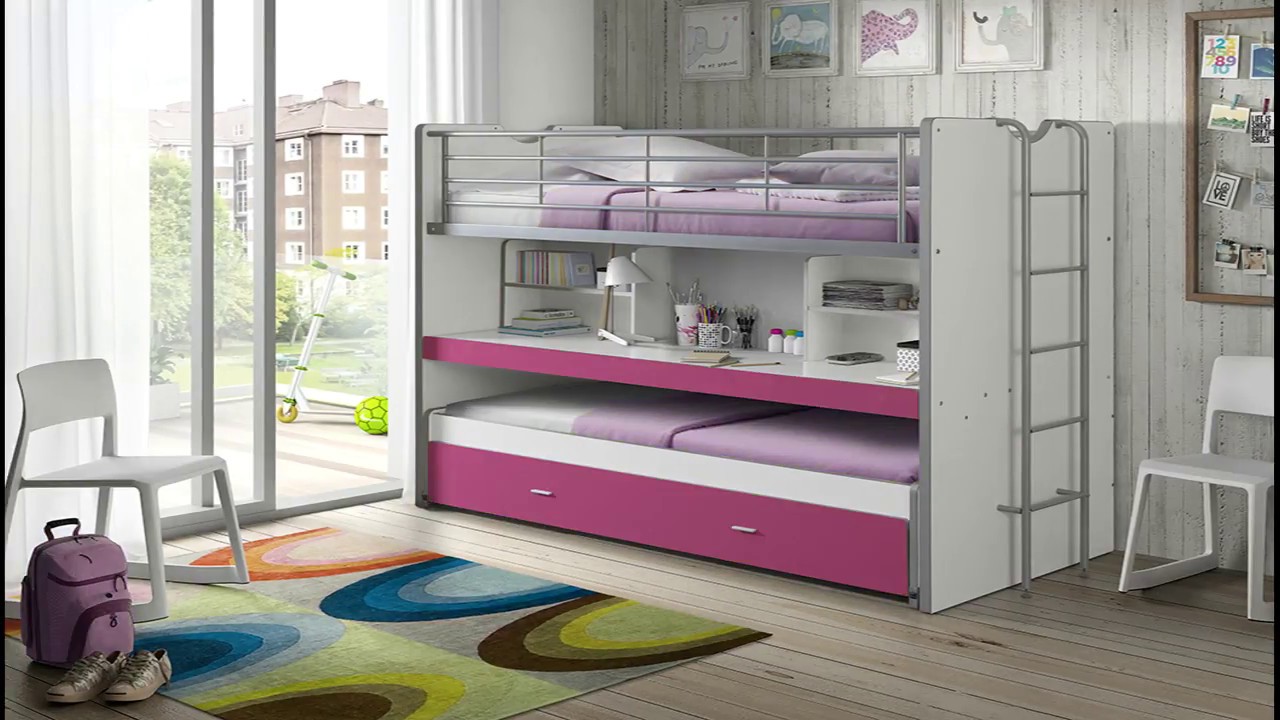 Lit superposé 3 niveaux CLYDE| Square Déco