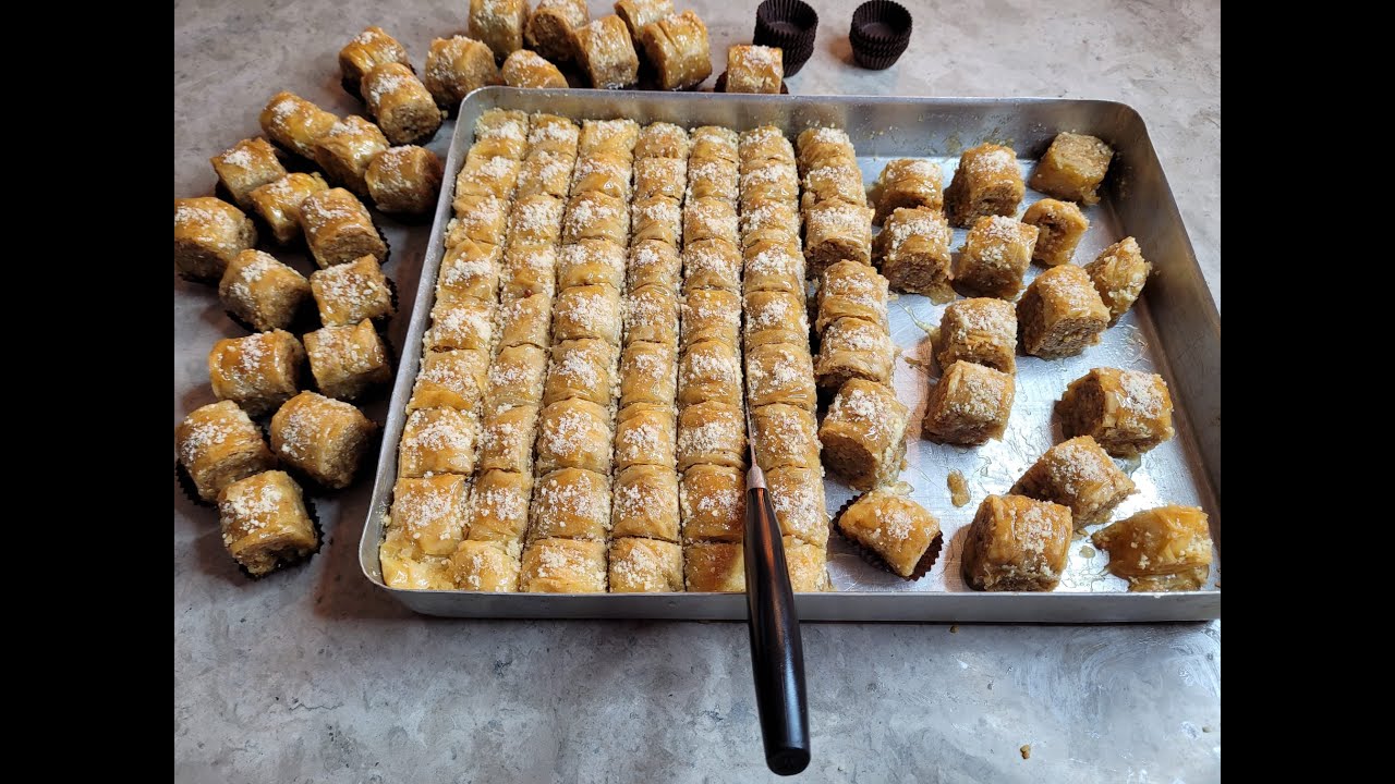 بقلاوة تركية مبرومة بنكهة ولمسة تونسية، سهلة التحضير، لجميع المناسبات / Baklawa Rolls aux noix