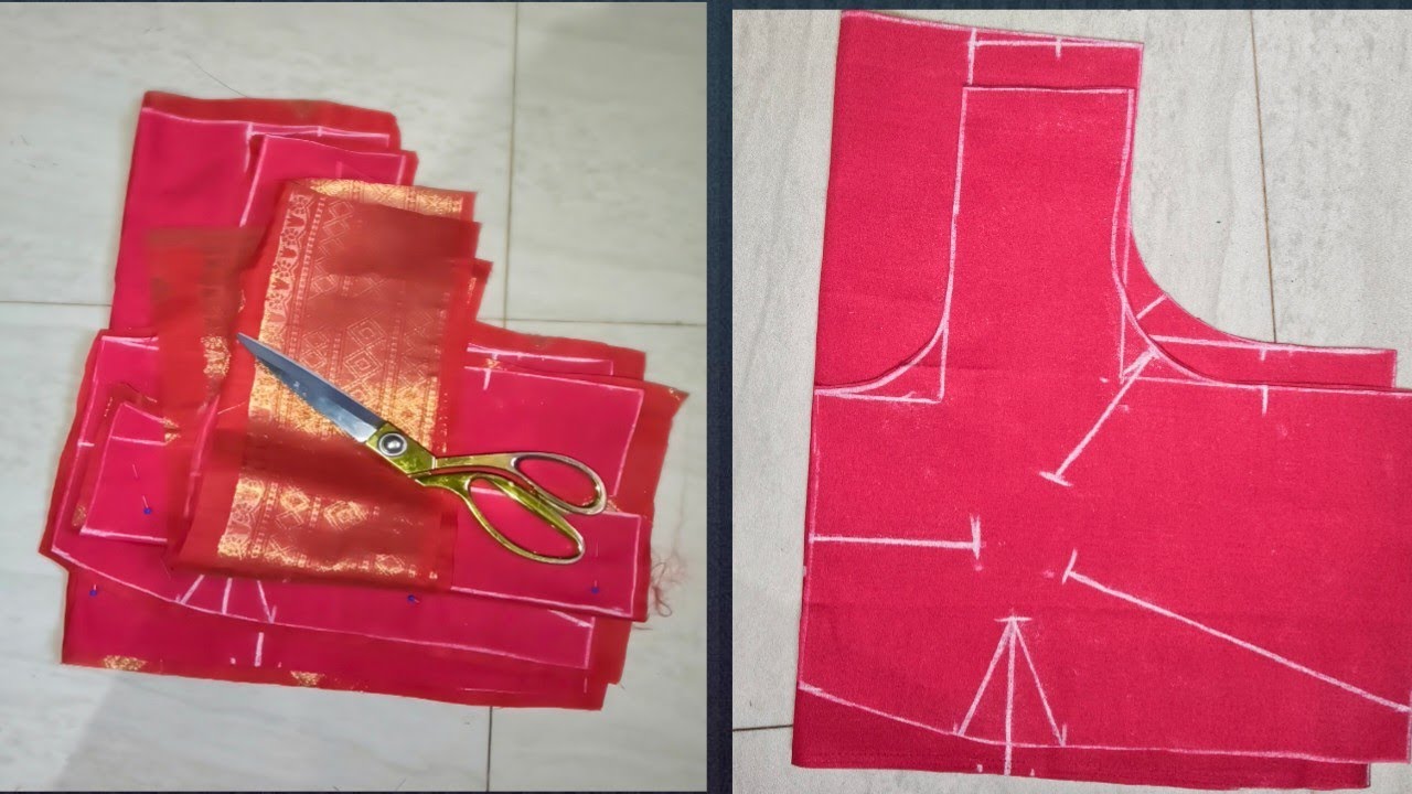 4 टक्स ब्लाऊज कटिंग खूप सोपी पद्धत नविन शिकणारे सहज शिवतील / 4 तेaks Blauj C