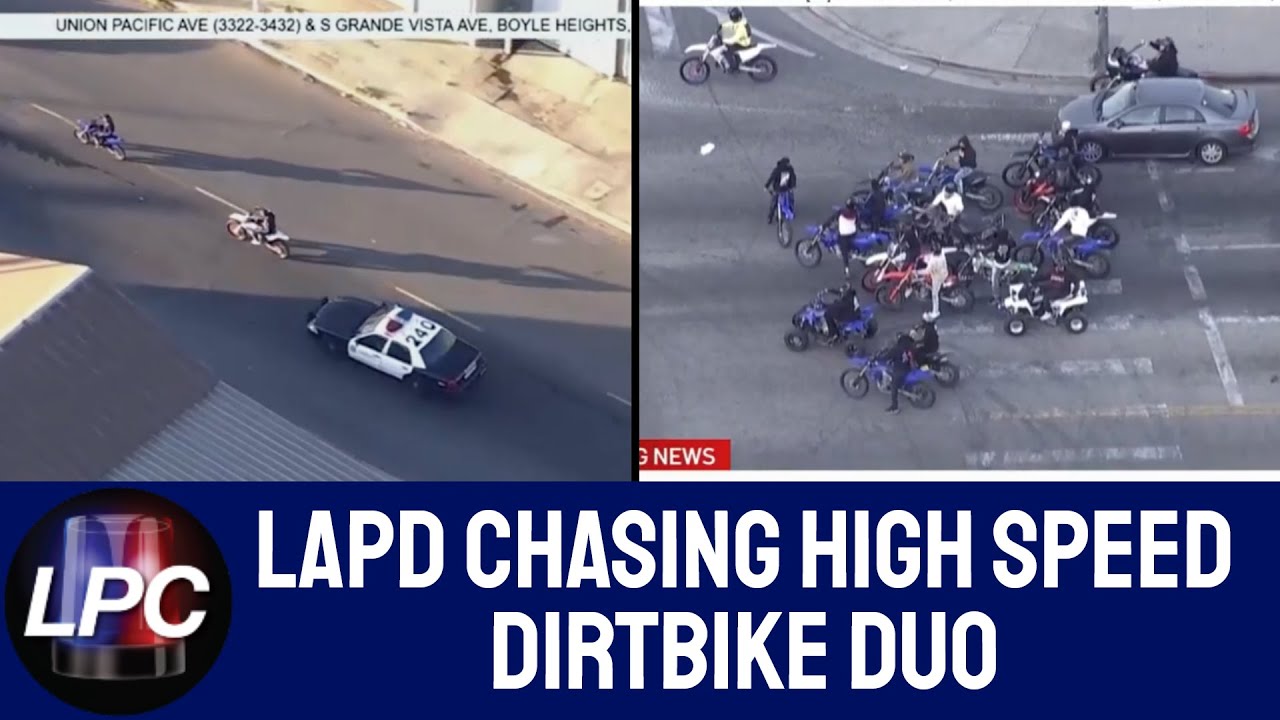 LAPD Chasing High Speed Dirtbike Duo